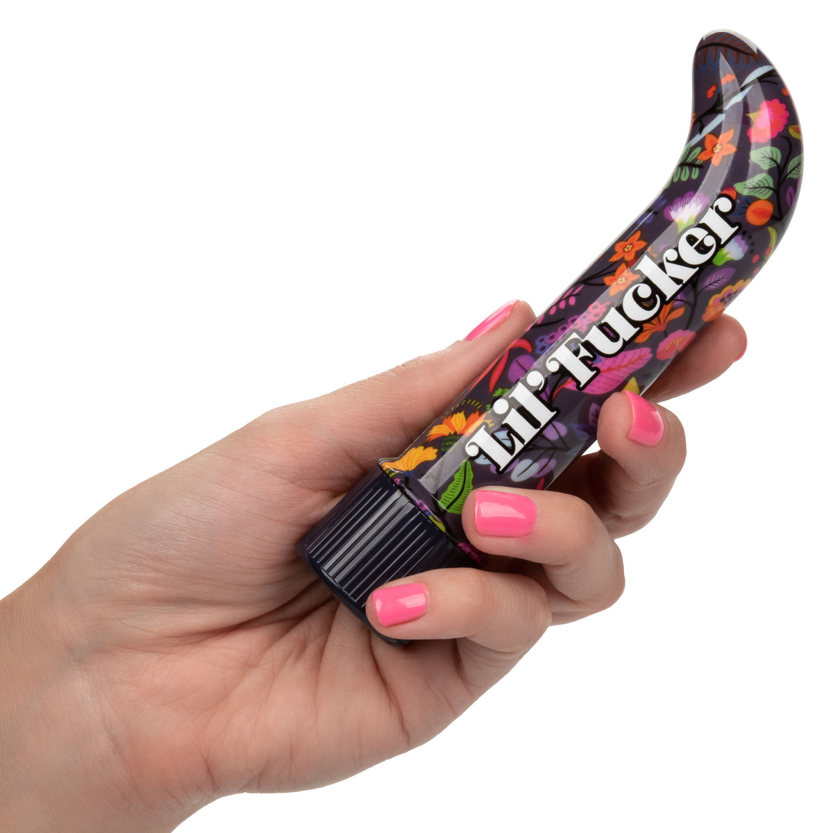 Naughty Bits Lil' Fucker Mini G-Spot Vibrator 4.25 Inch Waterproof with Floral Design > Vibrators > Mini Vibrators - Tophatter Daily Deals