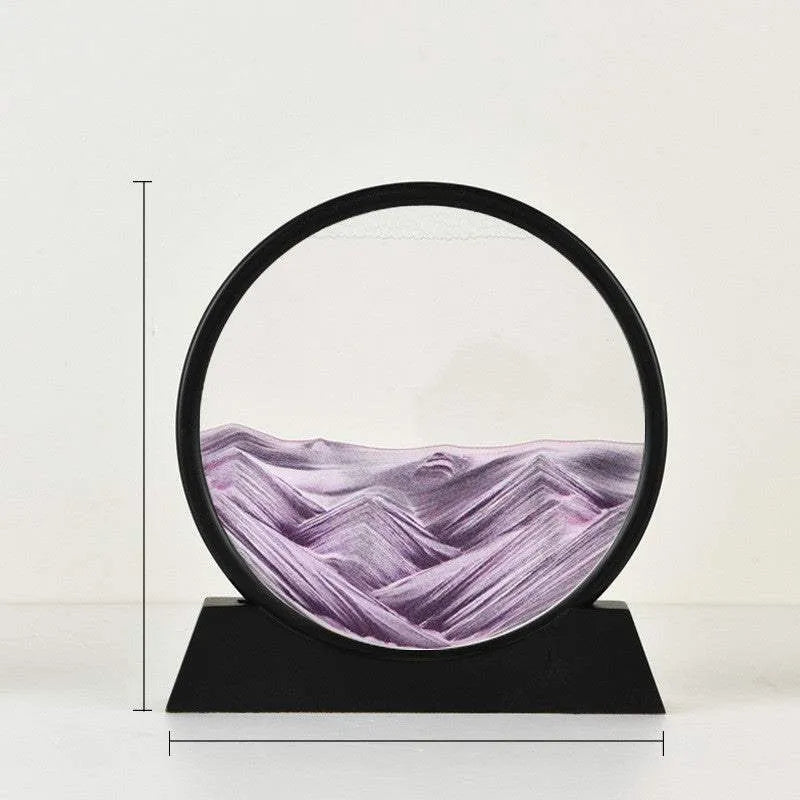 Sahara™ 3D Hourglass Sandscape Purple Plastic Base Hourglasses - Tophatter Daily Deals