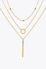Basic Three-Piece Chain Necklace Set Gold One Size Necklaces - Tophatter Daily Deals