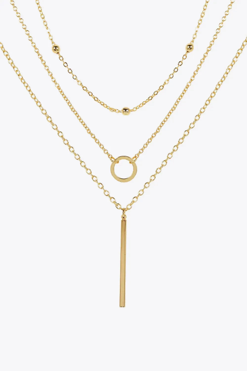 Basic Three-Piece Chain Necklace Set Gold One Size Necklaces - Tophatter Daily Deals