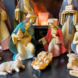 Deluxe Christmas Nativity Set - Extra Large Luxury Traditional Crib Scene With 10 Beautiful Detailed Figures Nativity Set - Tophatter Daily Deals