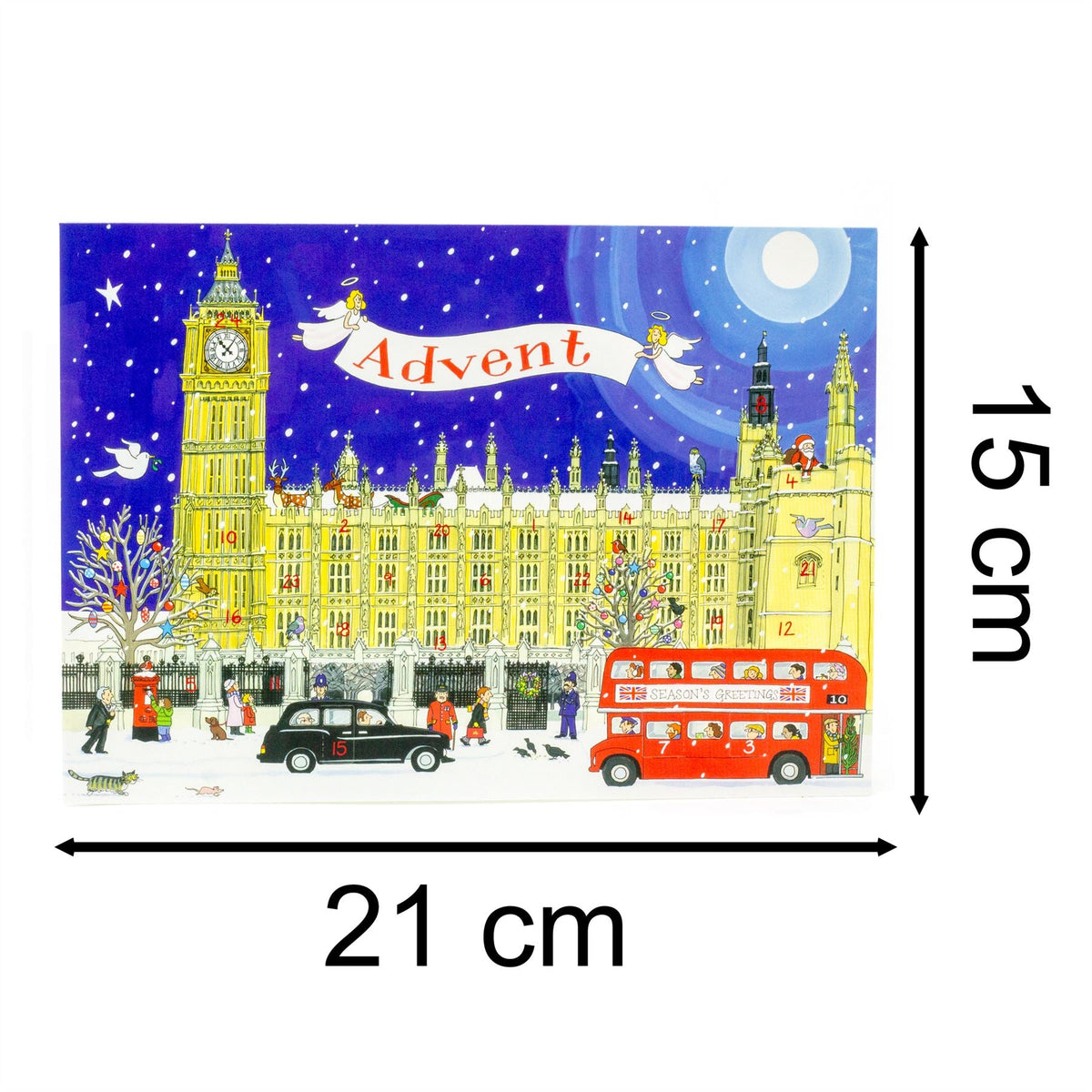 Palace of Westminster - Christmas Advent Calendar Greetings Card & Envelope Advent Calendar - Tophatter Daily Deals