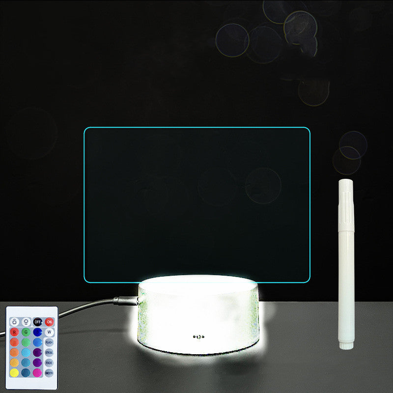 3D Acrylic Board Handwriting Message Board LED Light Style1 White B 0 - Tophatter Daily Deals