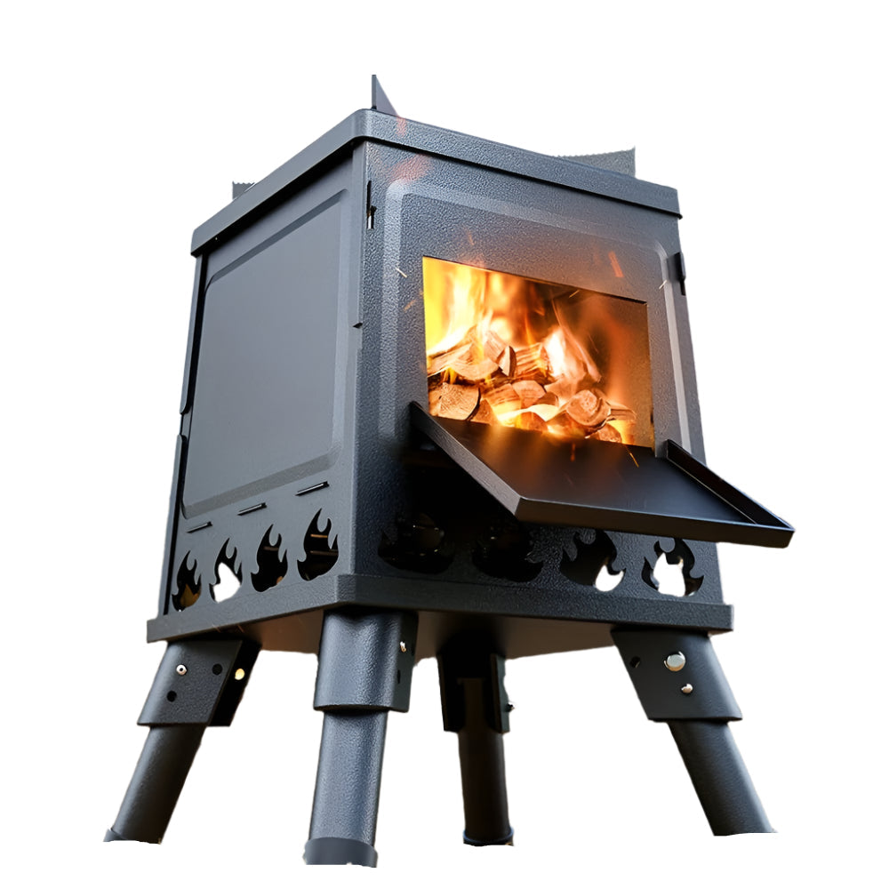 Portable Folding Fire Pit Stove Outdoor Camping Oven Outdoor Grills - Tophatter Daily Deals
