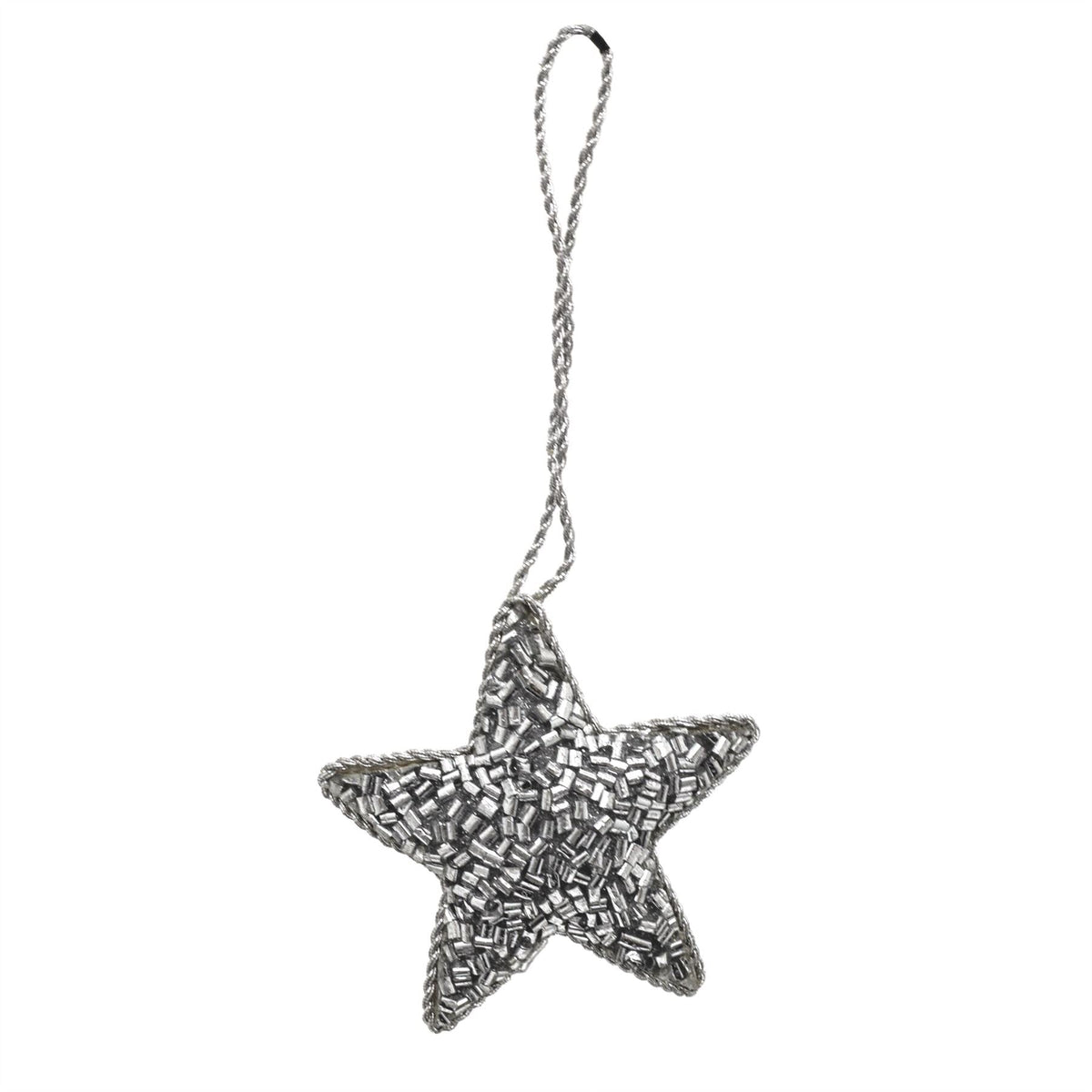 Set of 3 Christmas Tree Hanging Decorations | Silver Baubles Star Tree Heart Baubles - Tophatter Daily Deals