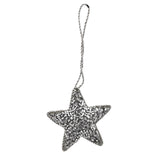 Set of 3 Christmas Tree Hanging Decorations | Silver Baubles Star Tree Heart Baubles - Tophatter Daily Deals