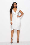 Ruched Ruffled Cap Sleeve Dress Cocktail Dresses - Tophatter Daily Deals