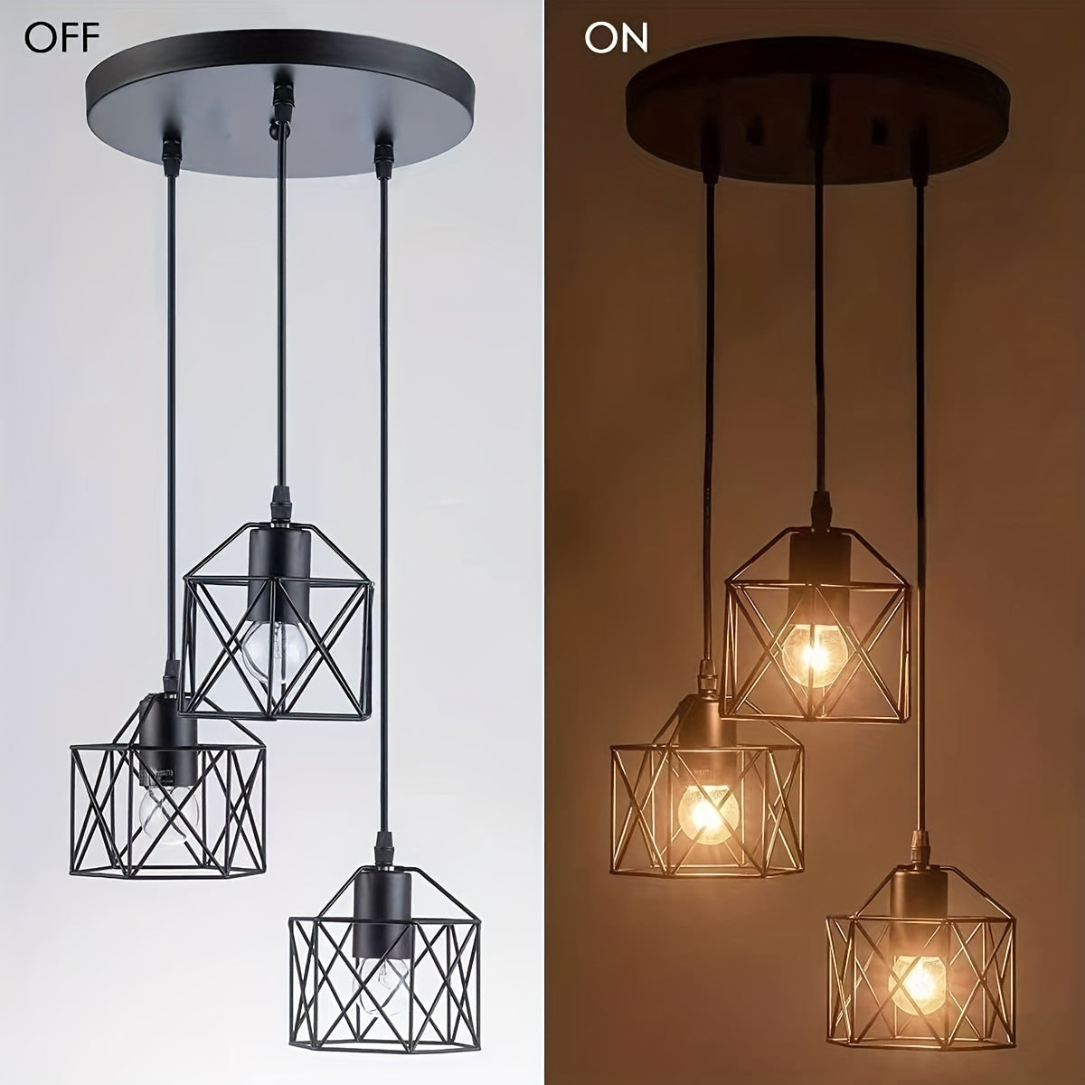 3-Light Industrial Ceiling Light Ceiling Lights - Tophatter Daily Deals