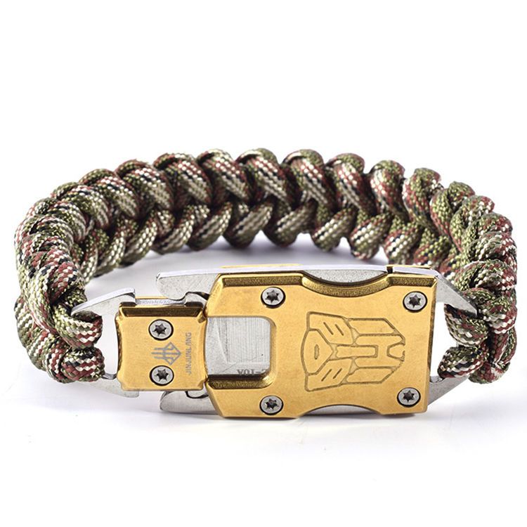 Outdoor Self-Help Self-Defense Hidden Bracelet Knife Transformers Pattern No.5 - Tophatter Daily Deals