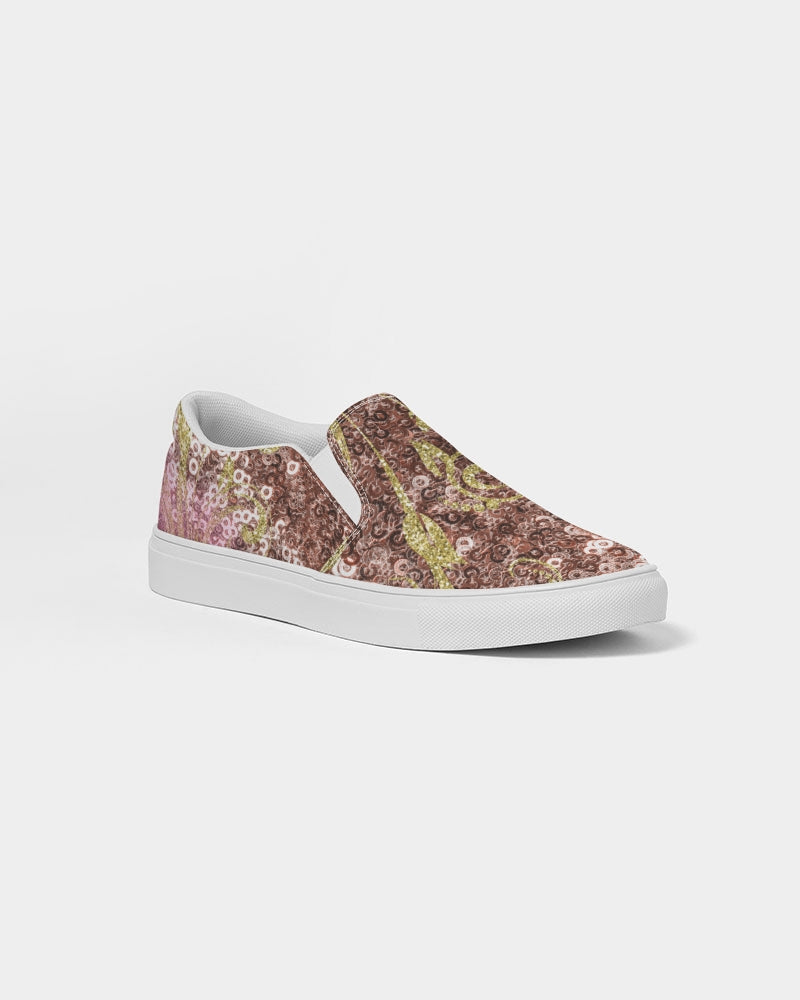 BEAUTIFUL PURPLE GITTER DESIGN CREATED BY FLIPSTYLEZ Women's Slip-On Canvas Shoe Women - Tophatter Daily Deals
