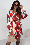 Printed Drop Shoulder Shirt Dress Casual Dresses - Tophatter Daily Deals