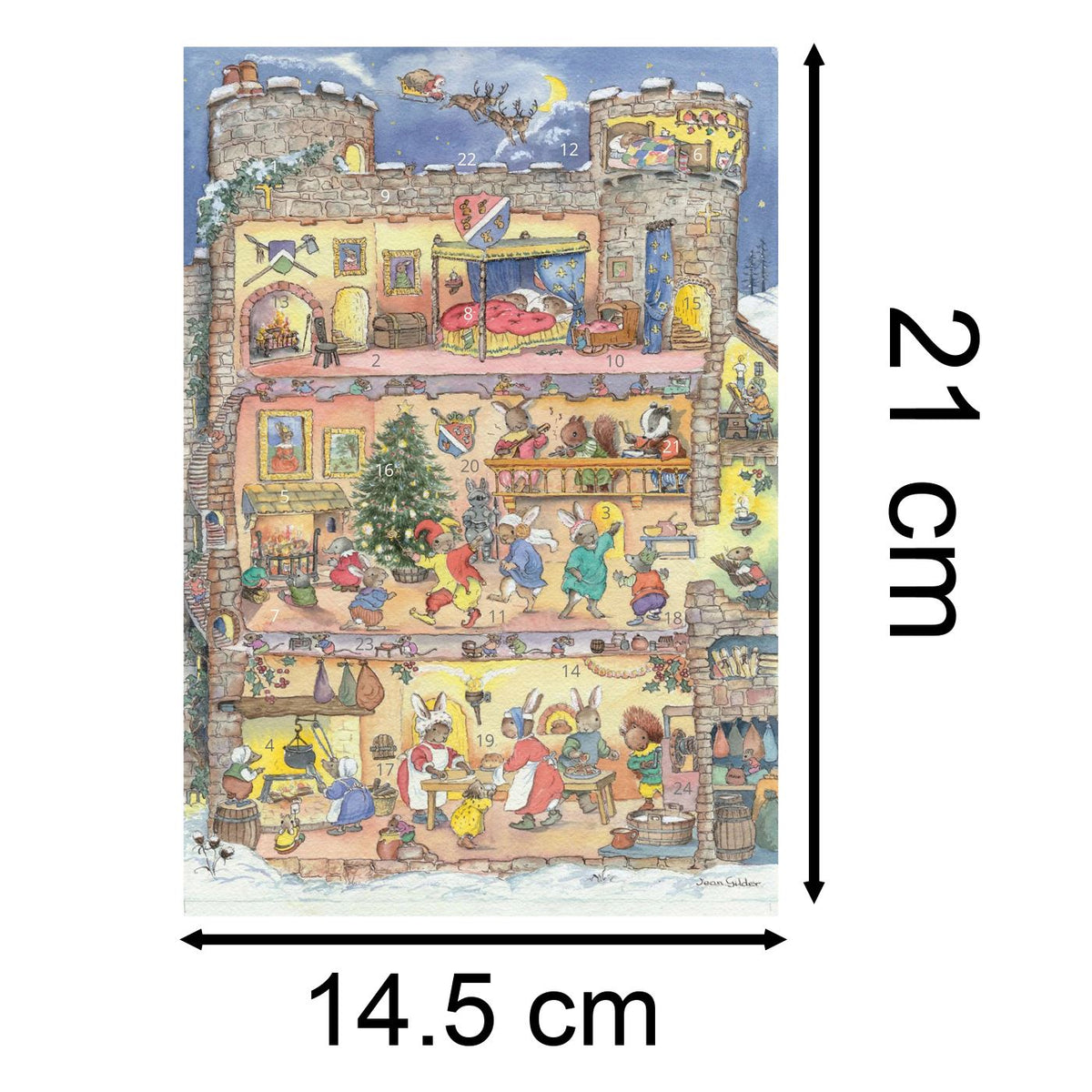 Castle Christmas Advent Calendar Greetings Card | Christmas Advent Calendar - A5 Advent Calendar - Tophatter Daily Deals