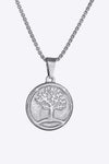 Tree Of Life Pendant Stainless Steel Necklace Silver One Size Necklaces - Tophatter Daily Deals