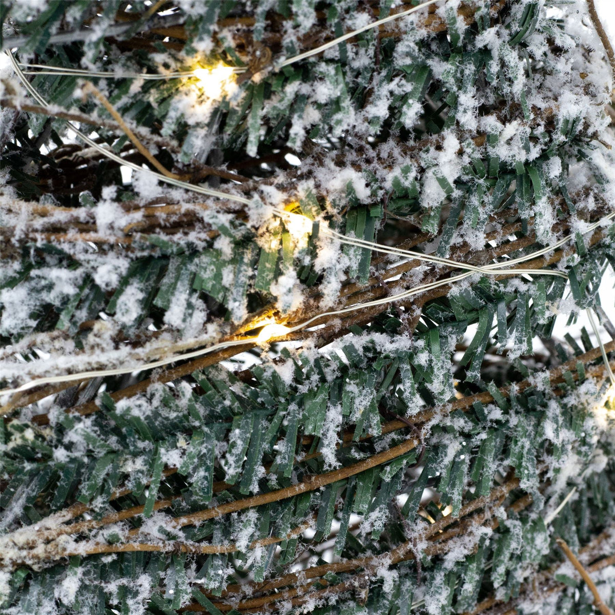 Snow Topped Mini Artificial Christmas Tree Light | Xmas Tree Decoration With 20 Led Lights Battery Operated | Christmas Tree Ornament - 40cm Ornament - Tophatter Daily Deals