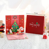 3d Christmas Greeting Card Stereo Christmas Tree Card Creative Christmas Mini Truck Red 0 - Tophatter Daily Deals