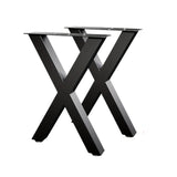 X-Shaped Iron Table Legs Metal Furniture Base (2pcs) Table Accessories - Tophatter Daily Deals