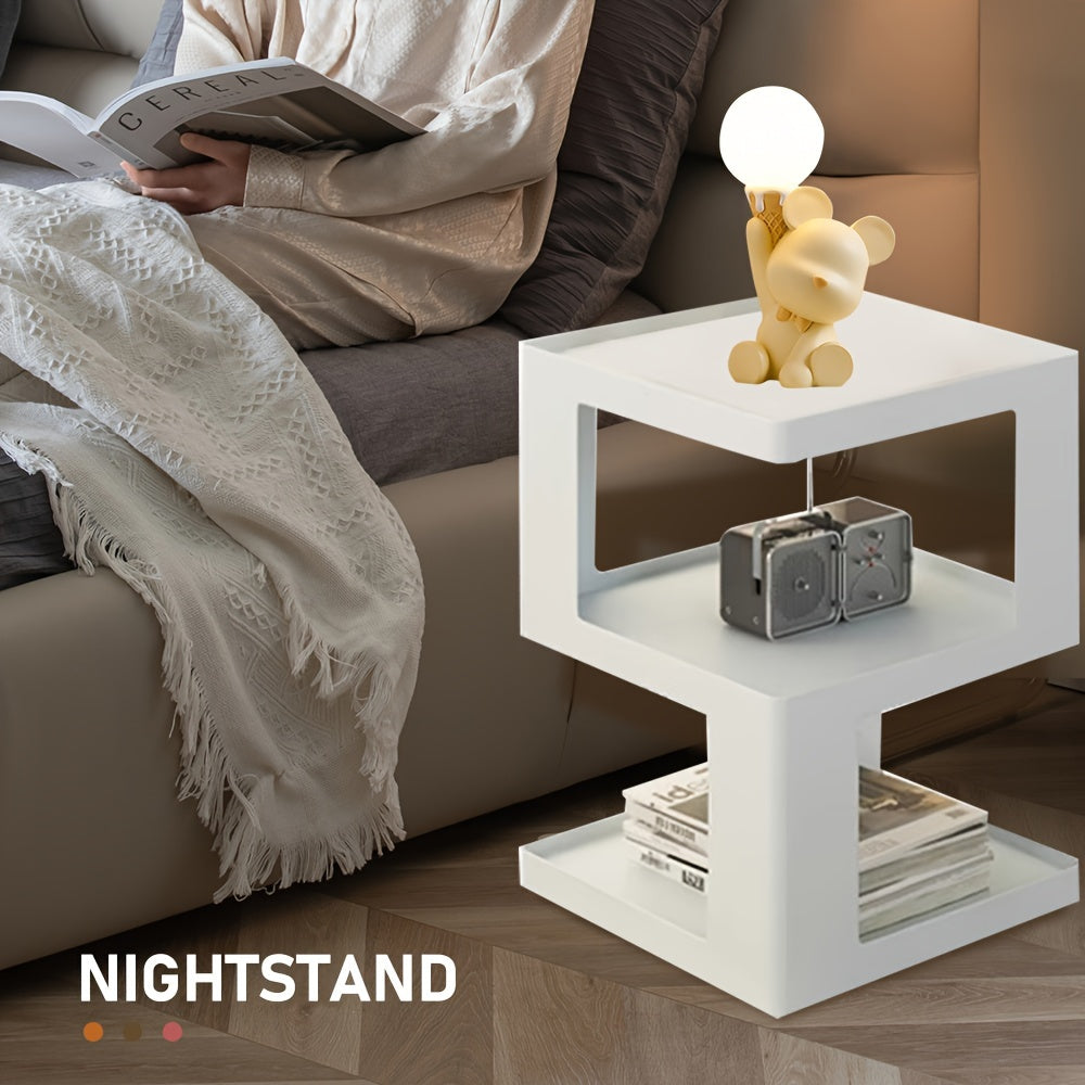 3-Tier Plastic Display Cabinet End & Side Tables - Tophatter Daily Deals