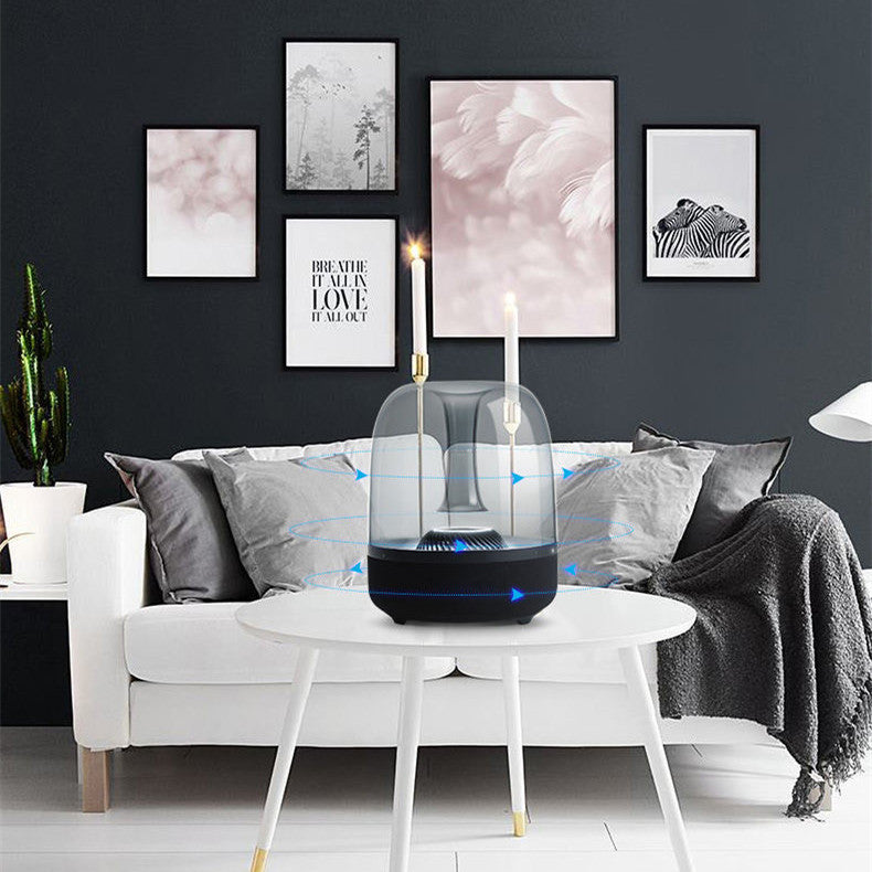 Blue Glass Speaker Desktop MINI Computer Bass 0 - Tophatter Daily Deals