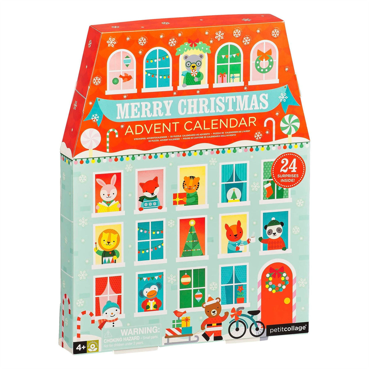 Childrens Christmas Advent Calendar House | Kids 3D Pop-Up Playset with Figures Advent Calendar - Tophatter Daily Deals