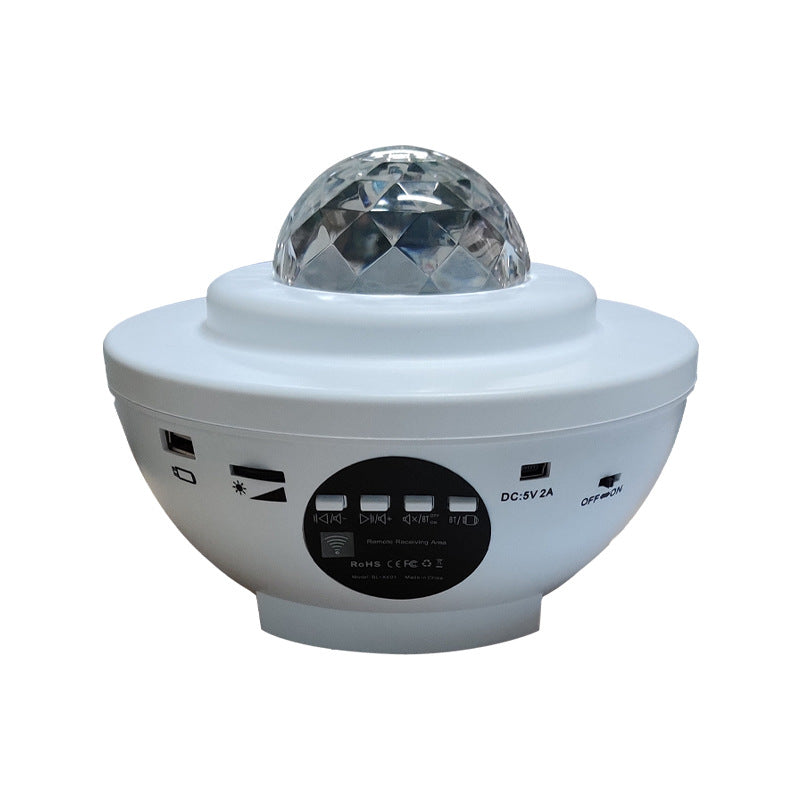 Bluetooth Music Laser Projector Light White B USB 0 - Tophatter Daily Deals