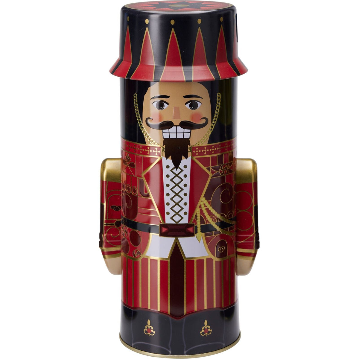 Christmas Nutcracker Cookie & Biscuit Tin | 3D Nutcracker Soldier Storage Tin Biscuit Tin - Tophatter Daily Deals