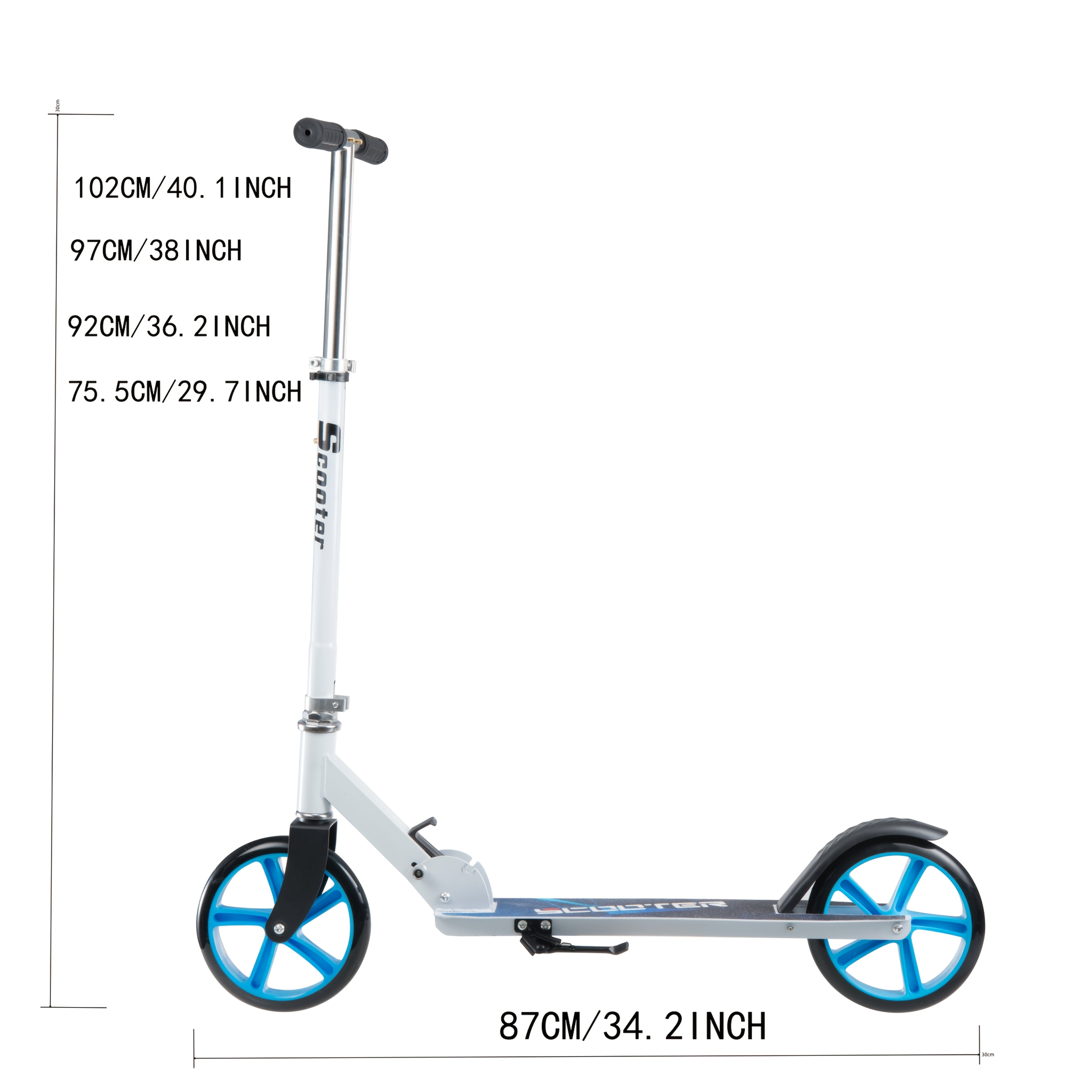 Foldable Foot Skateboard with Wheels and Rear Brake Riding Scooters - Tophatter Daily Deals