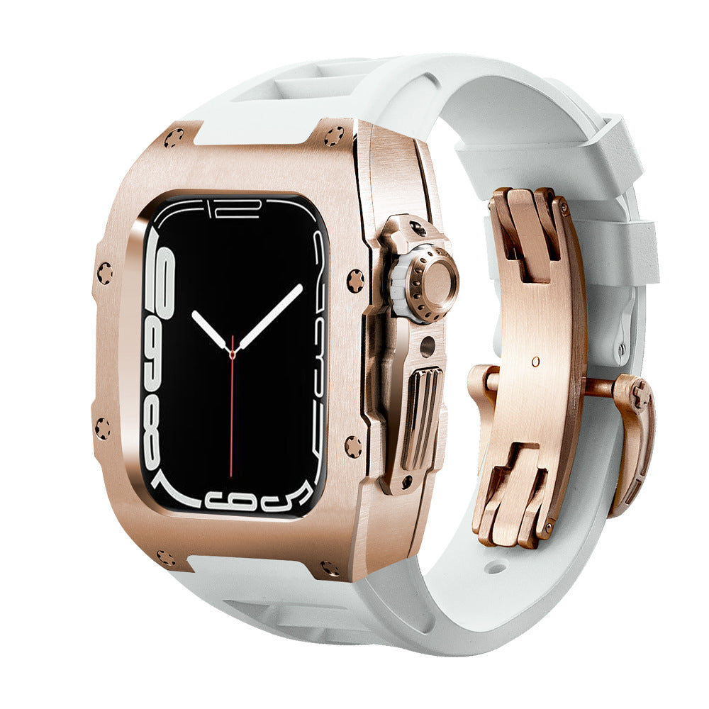 Alloy Modified Watch Protective Case White Rose gold 0 - Tophatter Daily Deals