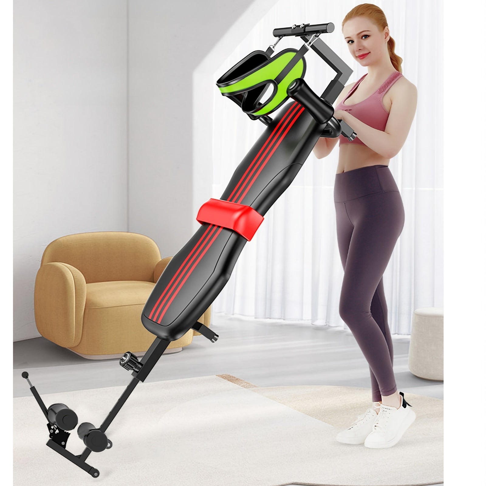 Fitness Stretcher Adjustable Waist Foot Pad Machine Sports & Fitness > Exercise, Gym & Fitness > Weightlifting Gloves & Hand Supports - Tophatter Daily Deals