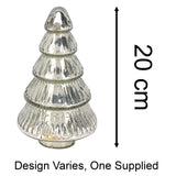 Silver Glass Christmas Tree | Freestanding Mottled Gold Tree Ornament - 20cm Ornament - Tophatter Daily Deals