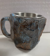 400ml Resin Mineral Crystal Coffee Mugs With Handles Elegant Fake Mineral Crystal Cup For Workplace Home Decor Christmas Gift Kitchen Gadgets Blue Ore 10cm High Flat mouthed inner liner 0 - Tophatter Daily Deals