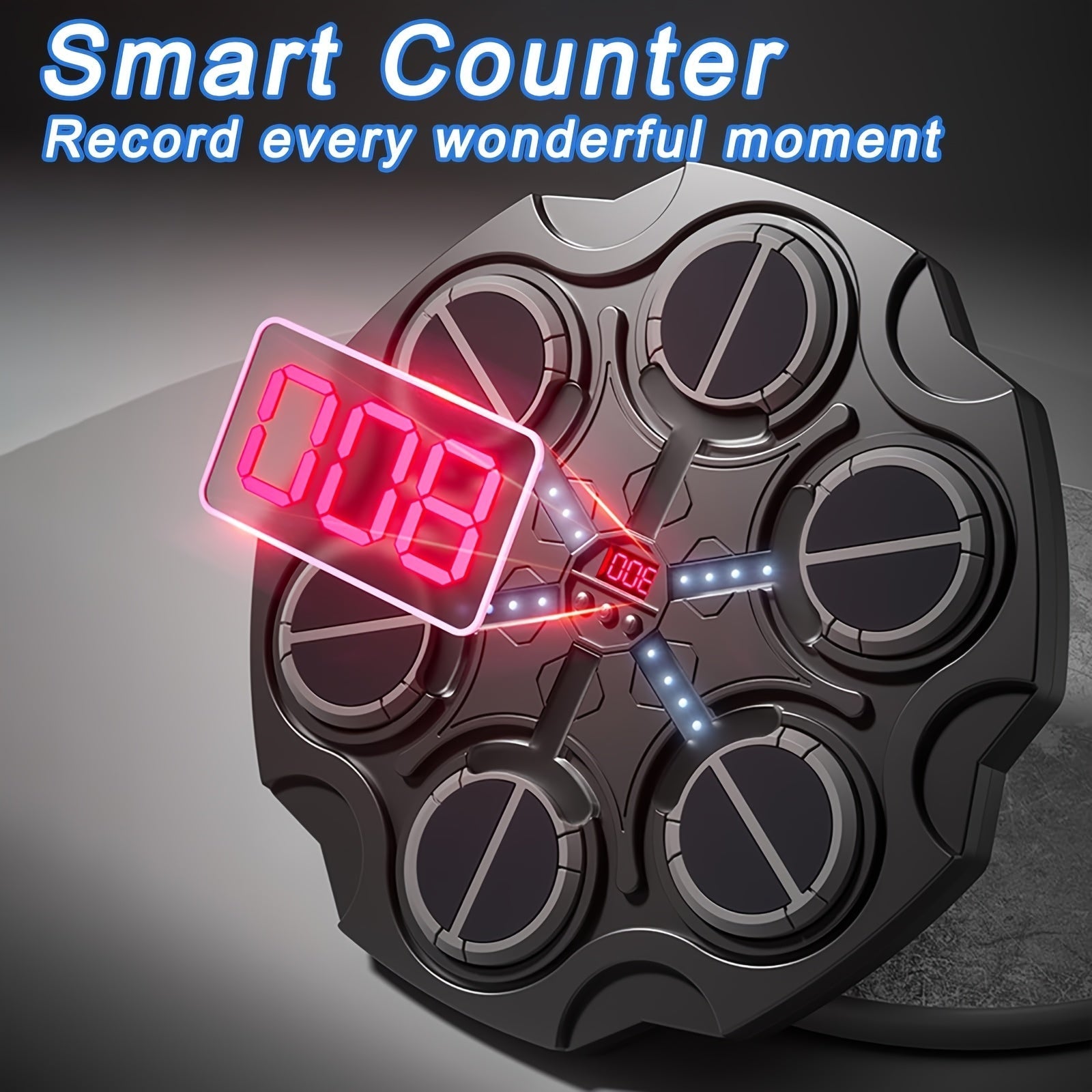 Wall-Mounted Smart Boxing Game with LED & Gloves Punching & Training Bags - Tophatter Daily Deals