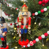 Set of 3 Traditional Nutcracker Soldier Baubles | Christmas Tree Ornament 12cm Baubles - Tophatter Daily Deals