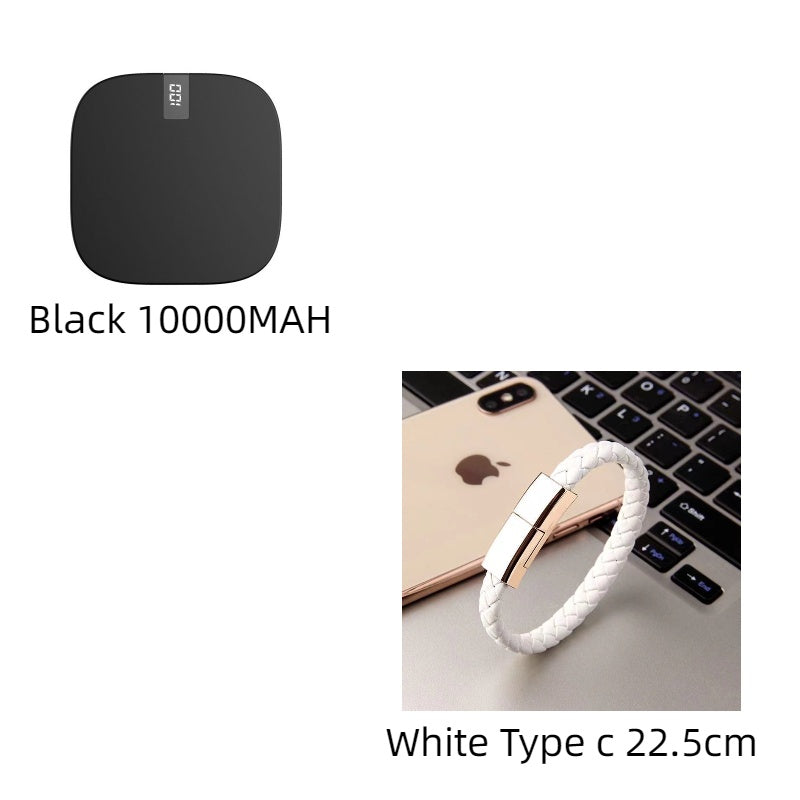 10000 mAh Mini Power Bank Fast Input Digital Display Powerbank Black Suit R 10000MAH 0 - Tophatter Daily Deals