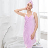 Bath Towel Sling Bath Skirt Coral Fleece Suit 0 - Tophatter Daily Deals