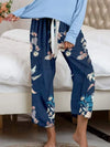 Round Neck Top and Printed Pants Lounge Set Loungewear Sets - Tophatter Daily Deals