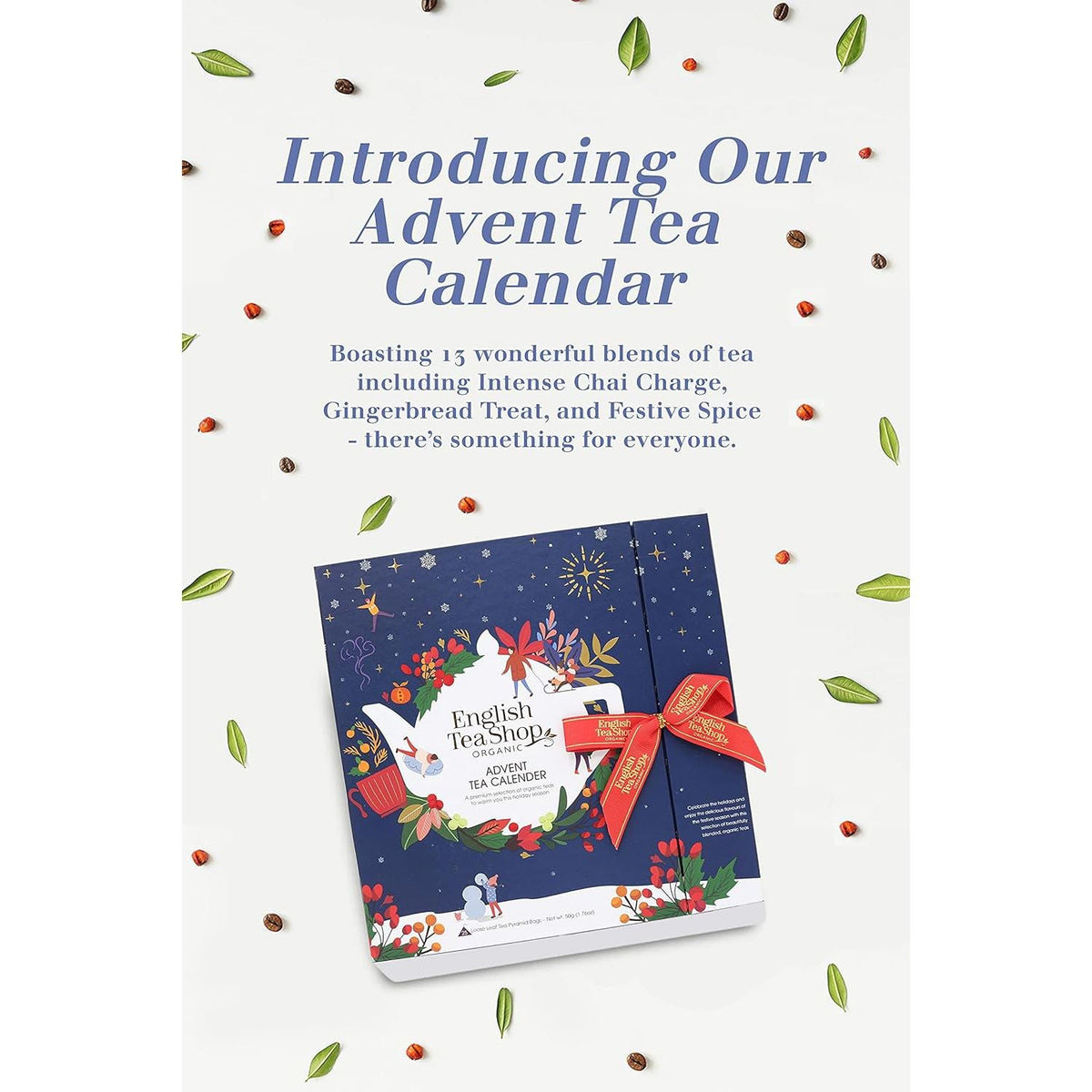 Tea Christmas Advent Calendar | 25 Loose Leaf Pyramid Tea Bags Advent Calendar Advent Calendar - Tophatter Daily Deals