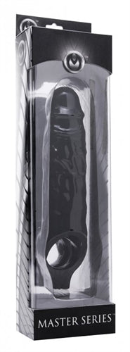 Mamba Black Penis Extender Sleeve with Sensation Nodes Ring > Sex Toys For Men > Penis Sleeves - Tophatter Daily Deals