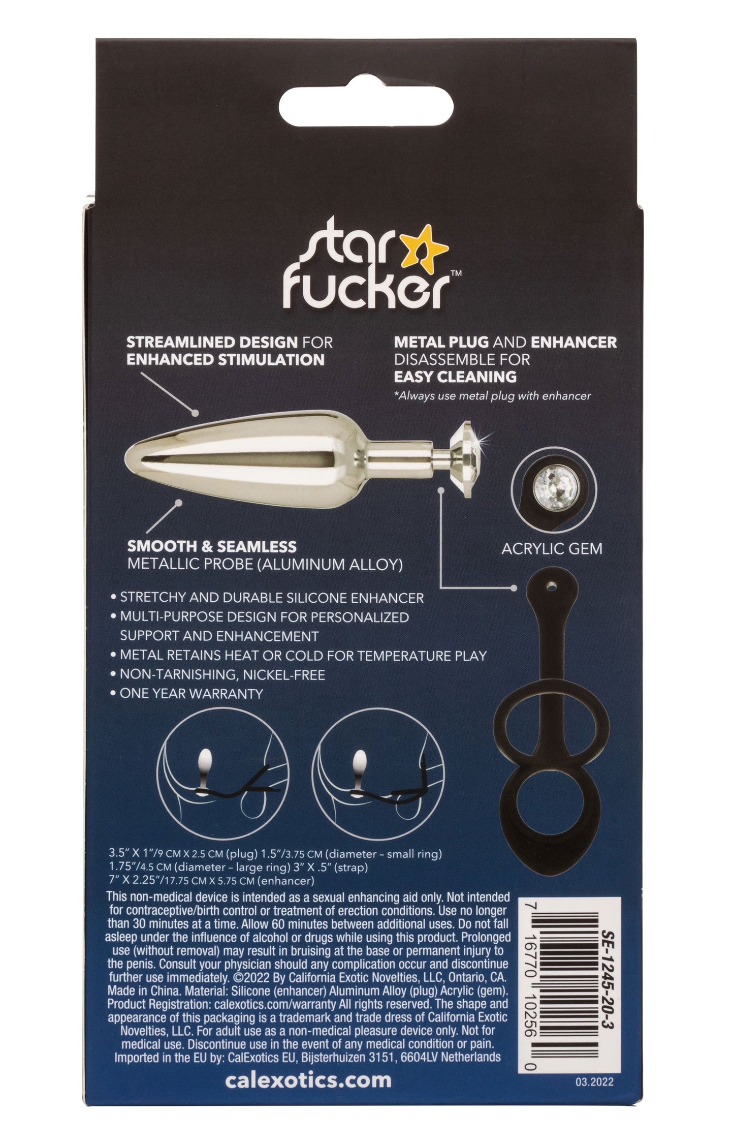 Star Fucker Anal Plug And Adjustable Silicone Cock Ring > Anal Range > Prostate Plugs - Tophatter Daily Deals