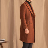 Warm Mens Overcoat - Double-Breasted Midlength Wool Winter 3D Changing Face Moving Picture Frame - Tophatter Daily Deals