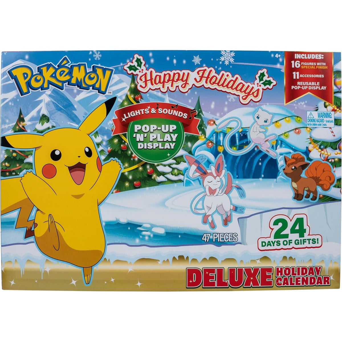 Pokemon Deluxe Christmas Advent Calendar for Kids with 16 Mini Battle Figures Advent Calendar - Tophatter Daily Deals