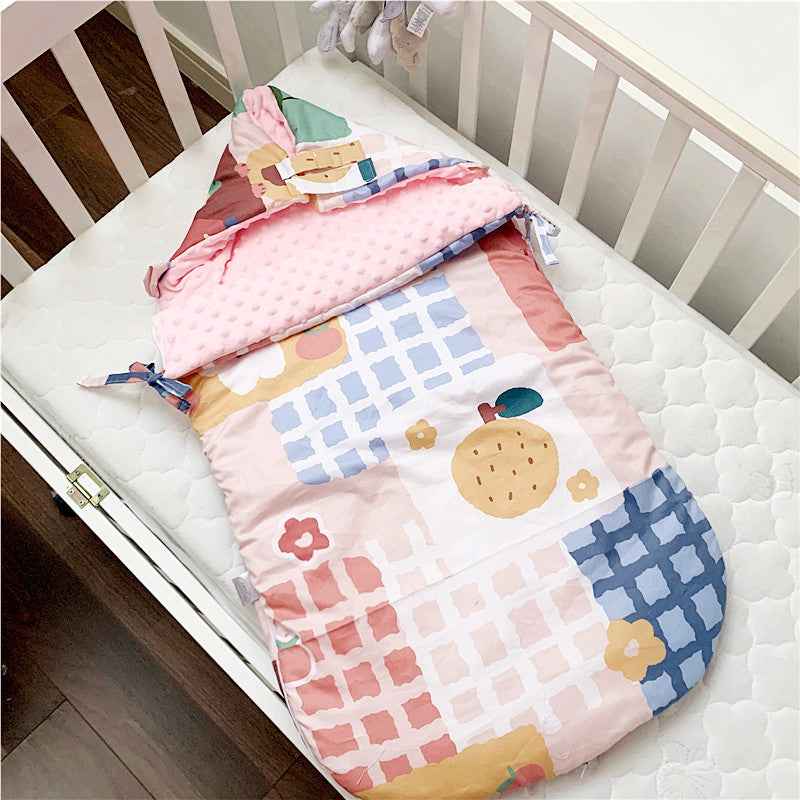Baby Cotton Beanie Velvet Sleeping Bag Autumn And Winter Thickening Bingogo 0 - Tophatter Daily Deals