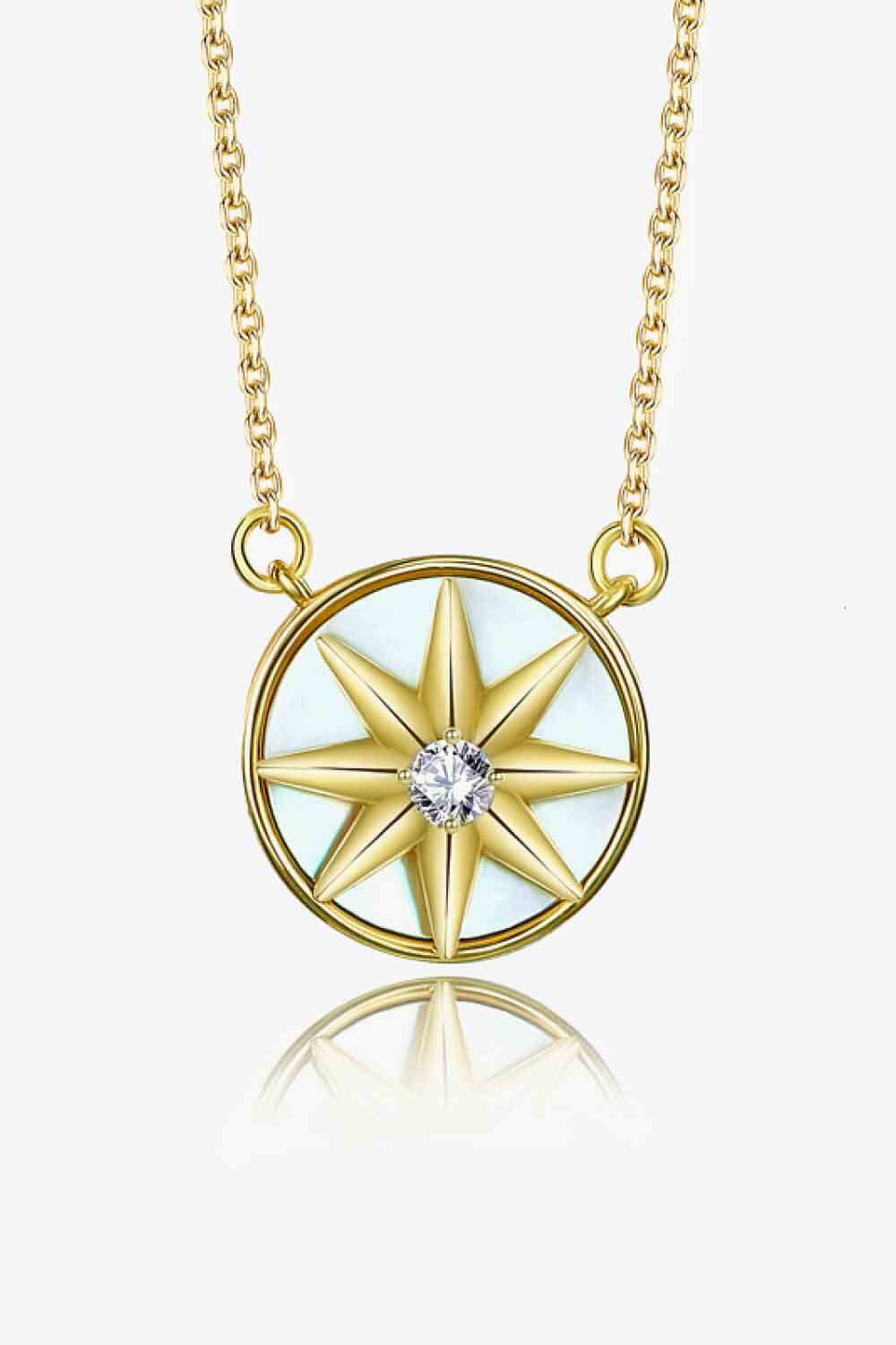 Cubic Zirconia Star Pendant Necklace White One Size Necklaces - Tophatter Daily Deals