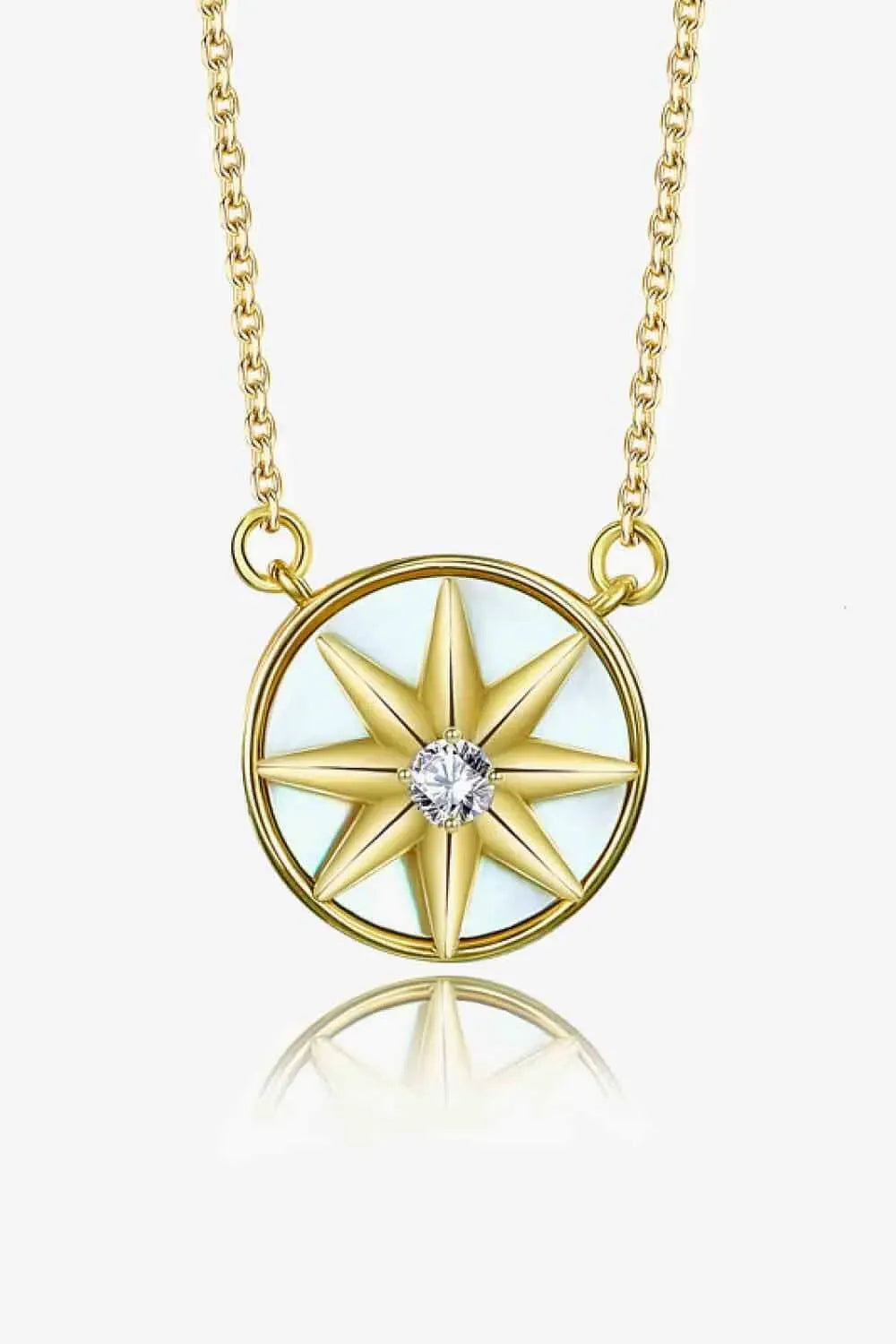 Cubic Zirconia Star Pendant Necklace White One Size Necklaces - Tophatter Daily Deals