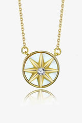 Cubic Zirconia Star Pendant Necklace White One Size Necklaces - Tophatter Daily Deals