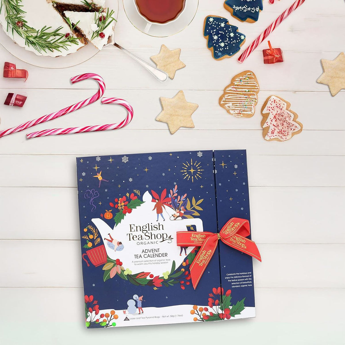 Tea Christmas Advent Calendar | 25 Loose Leaf Pyramid Tea Bags Advent Calendar Advent Calendar - Tophatter Daily Deals