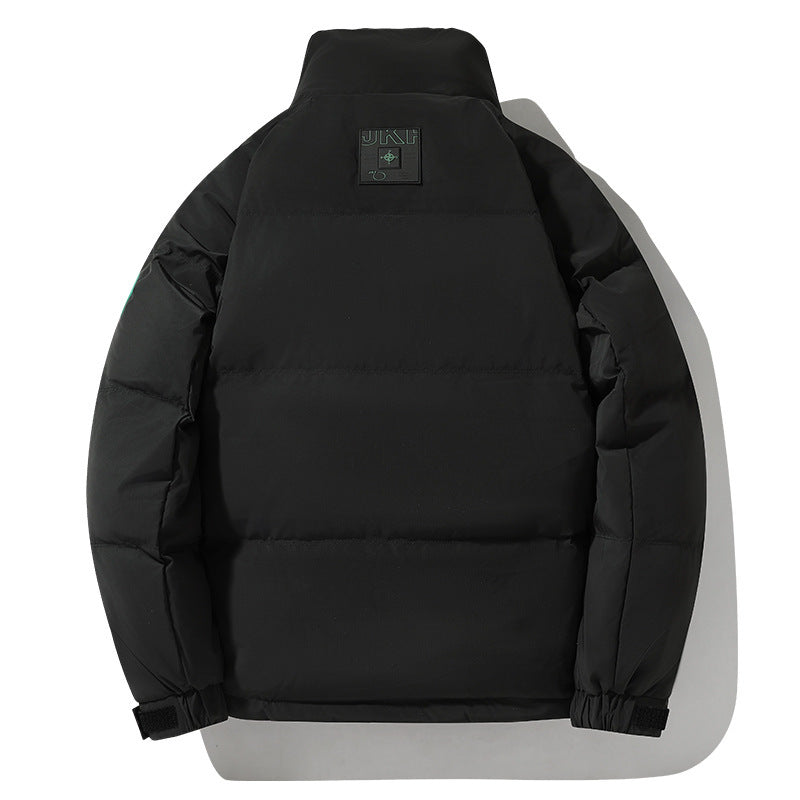 Insulating Men's Down Jacket - Stand Collar, Padded Winter 3D Changing Face Moving Picture Frame - Tophatter Daily Deals