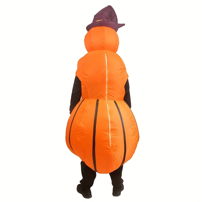 Inflatable Pumpkin Costume with Hat & Expressive Face Halloween - Tophatter Daily Deals