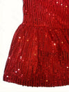 Full Size Sequin Round Neck Half Sleeve Mini Dress Casual Dresses - Tophatter Daily Deals