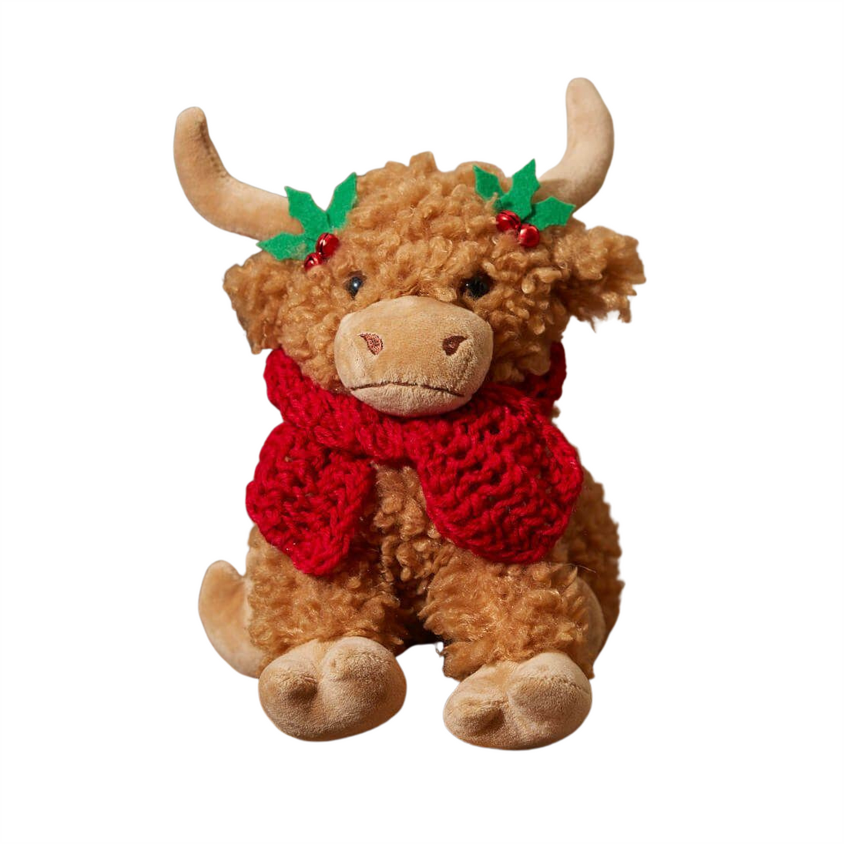 Bonnie the Highland Cow Doorstop | Christmas Fabric Animal Door Stop - 22cm Doorstop - Tophatter Daily Deals