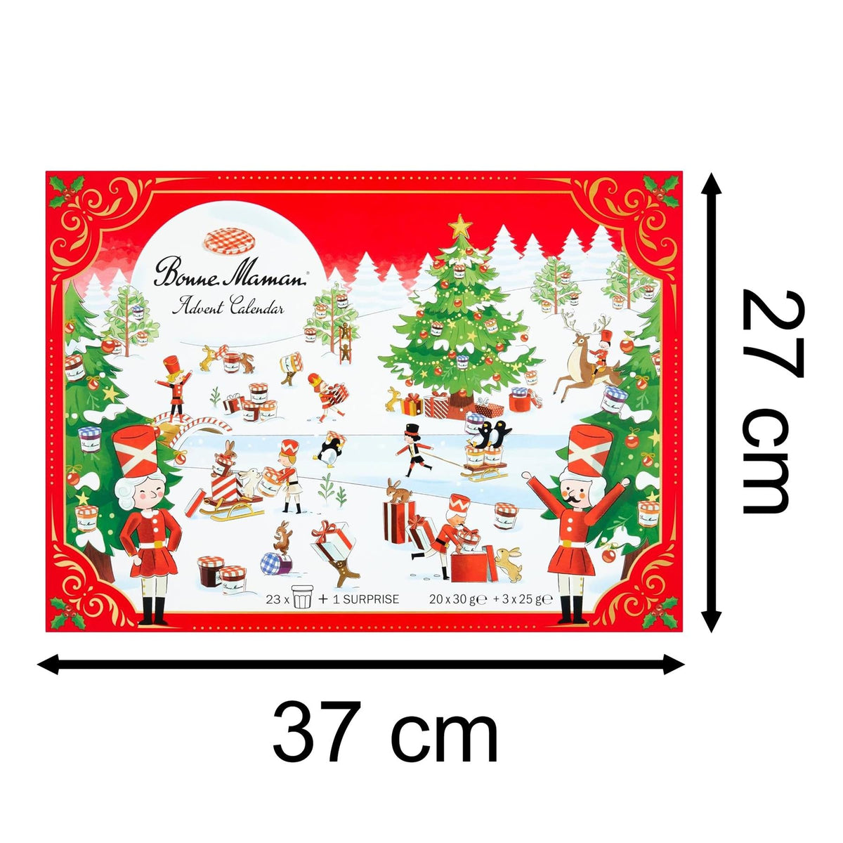 Bonne Maman Christmas Advent Calendar Mini Jars of Conserves & Caramels Advent Calendar - Tophatter Daily Deals